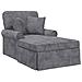 Chaise Longe con Gonna Grigio Scuro 157 x 91 x 91 cm ARES - Foto miniatura 1