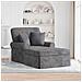 Chaise Longe con Gonna Grigio Scuro 157 x 91 x 91 cm ARES - Foto miniatura 2