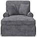 Chaise Longe con Gonna Grigio Scuro 157 x 91 x 91 cm ARES - Foto miniatura 4