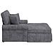 Chaise Longe con Gonna Grigio Scuro 157 x 91 x 91 cm ARES - Foto miniatura 5