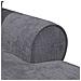 Chaise Longe con Gonna Grigio Scuro 157 x 91 x 91 cm ARES - Foto miniatura 8