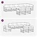Set di divani da esterno 8 pcs Bianco e Crema Poliestere - Foto miniatura 7