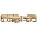 Set di divani da esterno con cuscino 6 pcs Bianco e Beige - Foto miniatura 1