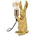 Lampada Da Tavolo Rabbit In Resina Dorata Con Lampadina Edison - Foto miniatura 1
