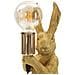Lampada Da Tavolo Rabbit In Resina Dorata Con Lampadina Edison - Foto miniatura 2