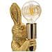 Lampada Da Tavolo Rabbit In Resina Dorata Con Lampadina Edison - Foto miniatura 3