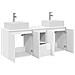 Set di Armadi da Bagno 3 pz Bianco Lucido 49,5 x 41 x 62,5 cm - Foto miniatura 4