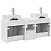 Set di Armadi da Bagno 3 pz Bianco Lucido 49,5 x 41 x 62,5 cm - Foto miniatura 7
