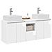 Set di Armadi da Bagno 3 pz Bianco Lucido 49,5 x 41 x 62,5 cm - Foto miniatura 10