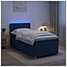 Letto box spring con materasso Blu 80 x 200 cm Tessuto - Foto miniatura 4