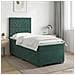 Letto box spring con materasso Verde Scuro 100 x 200 cm Velluto - Foto miniatura 2