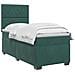 Letto box spring con materasso Verde Scuro 100 x 200 cm Velluto - Foto miniatura 3