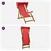 Lettino 2 pcs 3 Posizione Legno di Eucalipto Massello Rosso - Foto miniatura 8