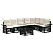 Set Divano da Giardino 8 pz Nero e Bianco Crema polyrattan - Foto miniatura 1