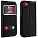 Custodia Per Apple Iphone 7 E 8 Funzione Stand Con Doppia Finestra - Nera - Foto miniatura 8