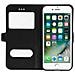 Custodia Per Apple Iphone 7 E 8 Funzione Stand Con Doppia Finestra - Nera - Foto miniatura 3