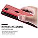Cadorabo Custodia Compatibile Con Oneplus 5t In Rosso Mela - Coperchio Protettiva Con Chiusura Magnetica, Funzione Stand E Tasca Per Le Carte - Foto miniatura 4