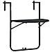 Tavolo Da Balcone Pensile Nero 60x64x83,5cm Plastica Rattan - Foto miniatura 1