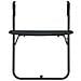Tavolo Da Balcone Pensile Nero 60x64x83,5cm Plastica Rattan - Foto miniatura 2