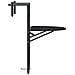 Tavolo Da Balcone Pensile Nero 60x64x83,5cm Plastica Rattan - Foto miniatura 3