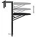 Tavolo Da Balcone Pensile Nero 60x64x83,5cm Plastica Rattan - Foto miniatura 5