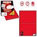 Etichetta Adesiva C / 509 Rosso Fluo 100fg A4 210x148mm (2et / fg) Markin - Foto miniatura 1