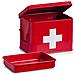 Kit Di Pronto Soccorso In Metallo, Cassetta Medica, 22x16x16 Cm, - Foto miniatura 2