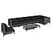 Set Divani Giardino 8 Pz Con Cuscini In Polyrattan Grigio Scuro - Foto miniatura 1