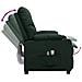 Poltrona Massaggiante Elettrica Verde Scuro in Tessuto - Foto miniatura 6
