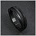 Bracciale In Pelle Intrecciata Per Uomo Black - Foto miniatura 4