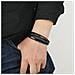 Bracciale In Pelle Intrecciata Per Uomo Black - Foto miniatura 6