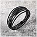 Bracciale In Pelle Intrecciata Per Uomo Black - Foto miniatura 7