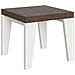Tavolo Allungabile 90x90/246 Cm Naxy Mix Piano Bianco Frassino - Gambe Noce - Noce /bianco Frassino - Foto miniatura 5