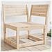 Divano Angolare Da Giardino 73x73x78 Cm Legno Massello Di Pino - Foto miniatura 1