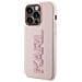 Cover Per Iphone 15 Pro Max 3d Rubber Karl Glitter, Rosa - Foto miniatura 1