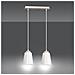 Lampada A Sospensione Bolero - Bianco - Acciaio Verniciato A Polvere, Legno - 40x100x14 Cm - Foto miniatura 2