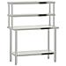 Tavolo Lavoro Cucina con Ripiano 110x55x150 cm Acciaio Inox - Foto miniatura 1
