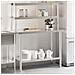 Tavolo Lavoro Cucina con Ripiano 110x55x150 cm Acciaio Inox - Foto miniatura 8