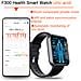 Smartwatch: Misura La Frequenza Cardiaca, La Pressione Sanguigna, L'ossigeno Nel Sangue E I Passi Black Silicone Strap - Foto miniatura 3