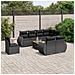 Set Divani Da Giardino 9 Pz Con Cuscini Nero In Polyrattan - Foto miniatura 1