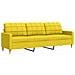 Divano A 3 Posti Giallo 210 Cm In Tessuto - Foto miniatura 1