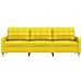 Divano A 3 Posti Giallo 210 Cm In Tessuto - Foto miniatura 3