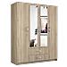 ROMANA 160 SON armadio /guardaroba per camera da letto 11 ripiani 4 porta /porte Quercia - Foto miniatura 1