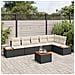 Set Divano da Giardino 7 pcs Nero e crema 319 x 154 x 85 cm - Foto miniatura 2