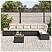 Set Divano da Giardino 7 pcs Nero e crema 319 x 154 x 85 cm - Foto miniatura 3
