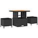 Set Divano da Giardino con cuscino 10 pcs Nero Poly Rattan - Foto miniatura 4