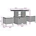 Set Divano da Giardino con cuscino 10 pcs Nero Poly Rattan - Foto miniatura 9