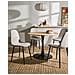 Set Di 4 Sedie Da Pranzo Crandall Tessuto Beige Chiaro - Foto miniatura 1