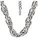 Girocollo In Argento Con Grande Catena ""link"" A Tripla Maglia - Foto miniatura 2