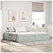 Letto con contenitore e materasso Grigio chiaro 200 x 200 cm - Foto miniatura 2